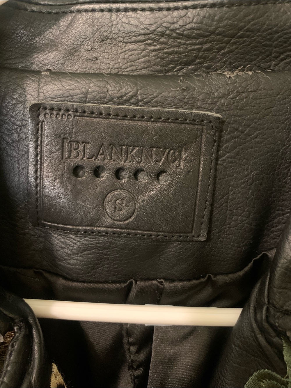 Blank NYC Black Leather Floral Studded Moto Jacket - Picture 7 of 13